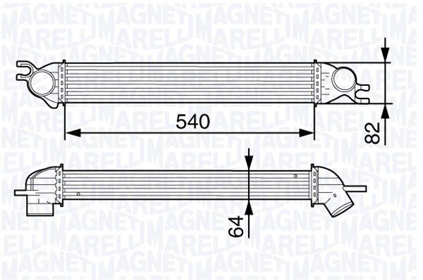 MAGNETI MARELLI tarpinis suslėgto oro aušintuvas, kompresorius 351319202090